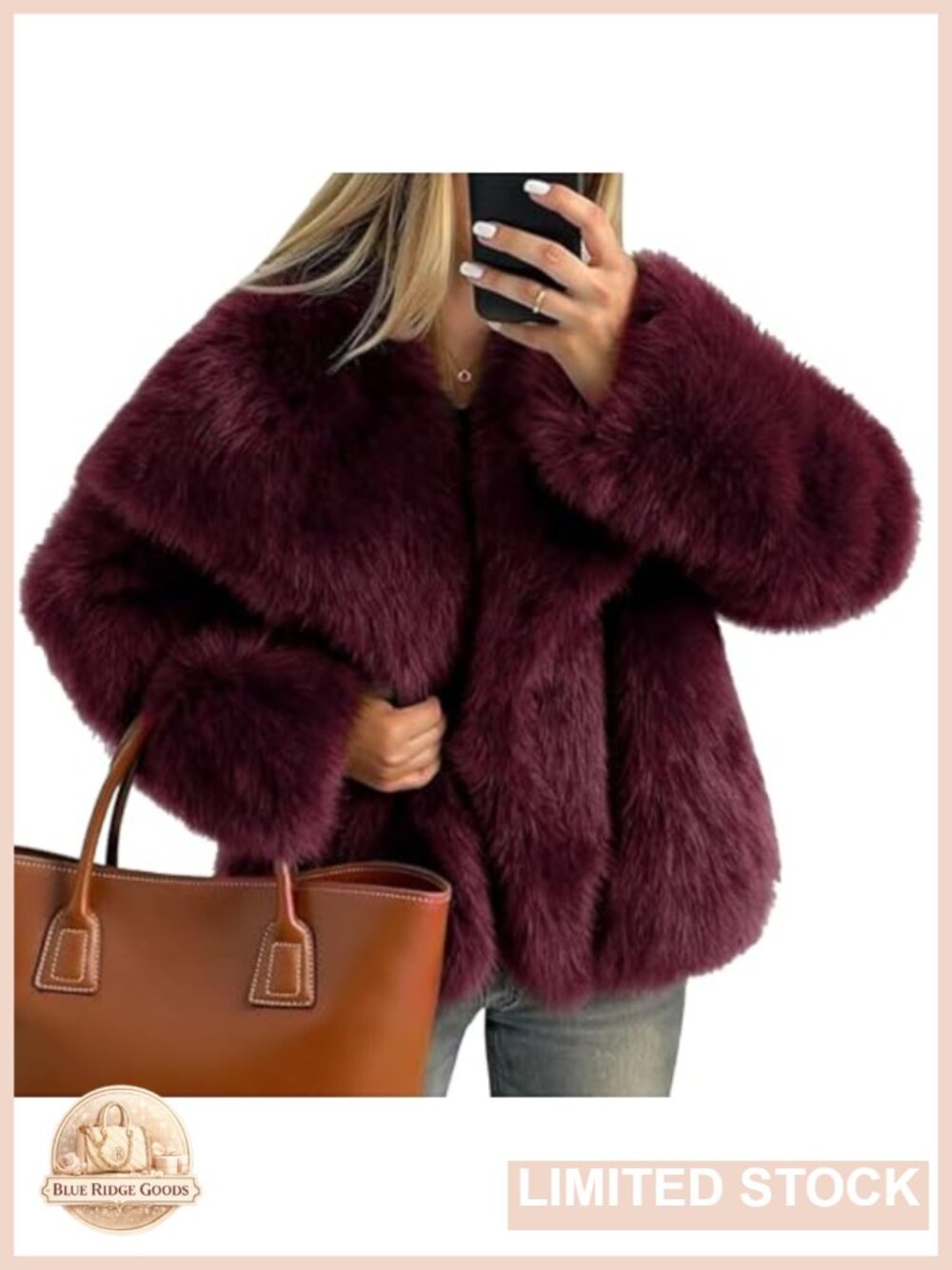 Fluffy Faux Fur Coat Lapel Open Front Winter Short Jacket